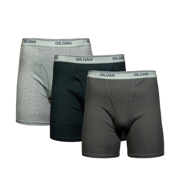 Men's Size 3XL (48-50") Classic Length Boxer Briefs 3 Pack Gildan - Picture 1 of 3